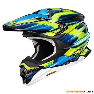 Shoei VFX-WR 06 Sparkle Crosshelm, Zwart-Blauw-Geel, Ophalen of Verzenden, Nieuw met kaartje