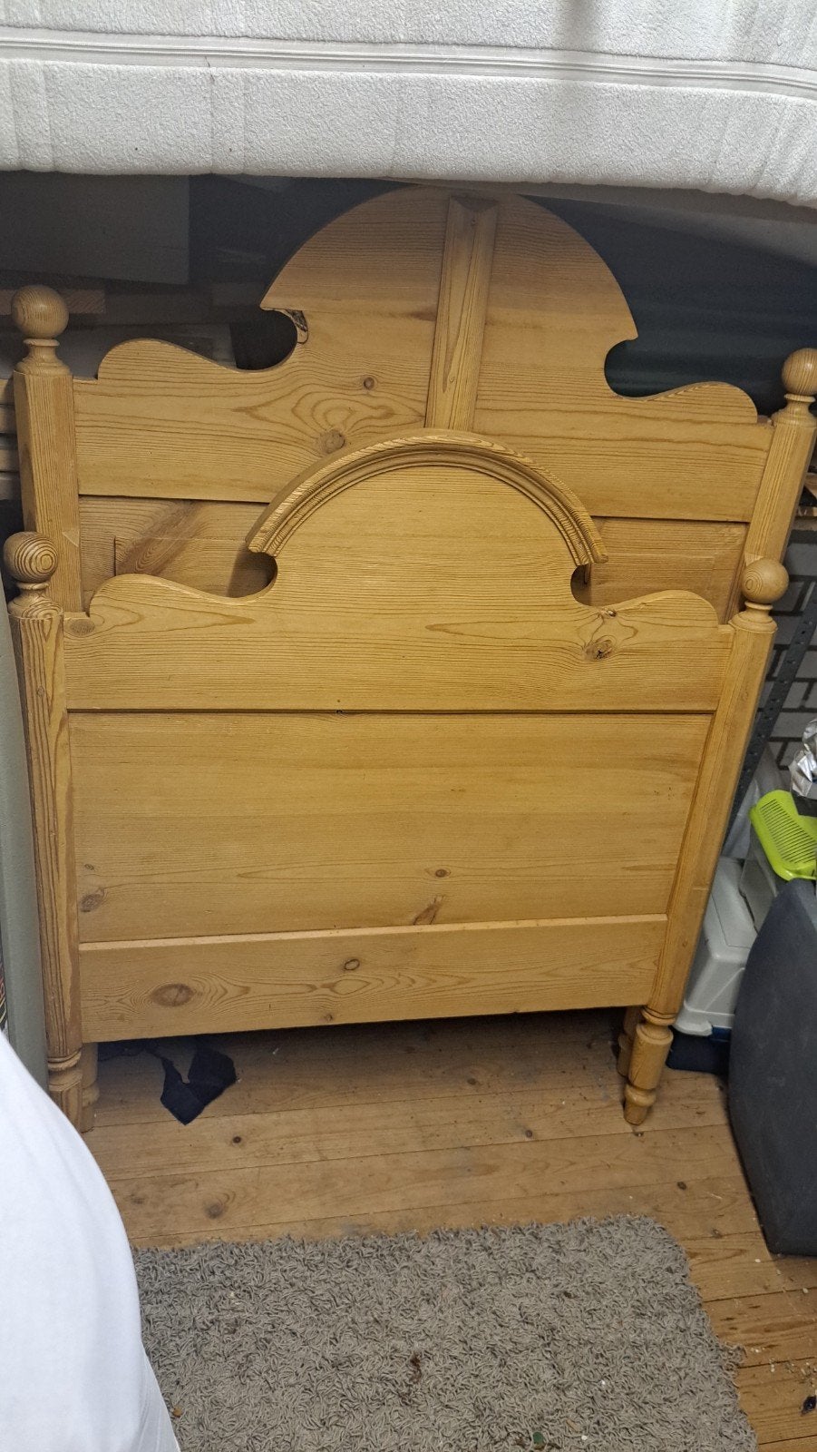 Vintage Massief houten bedframe - Vintage stijl, Antiek en Kunst, Ophalen