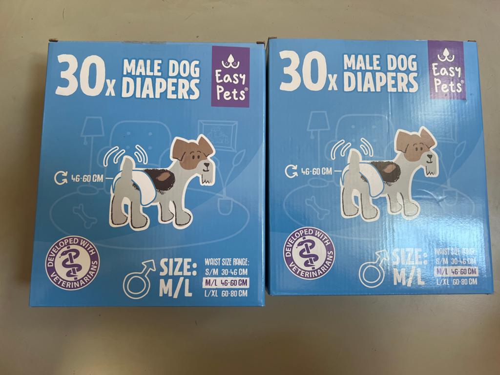Honden luiers maat M/L, Dieren en Toebehoren, Ophalen of Verzenden, Zo goed als nieuw