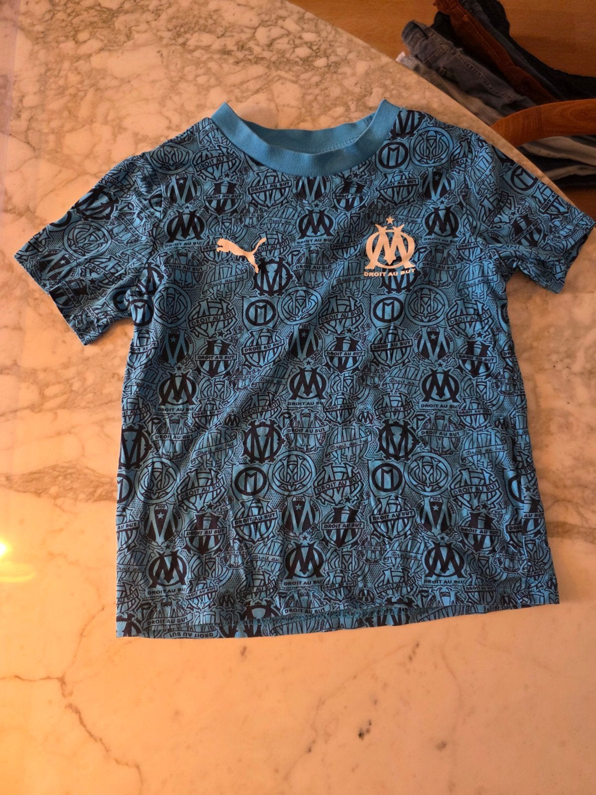 Puma Olympique Marseille shirt maat 128, Ophalen of Verzenden, Gebruikt, Puma, Jongen