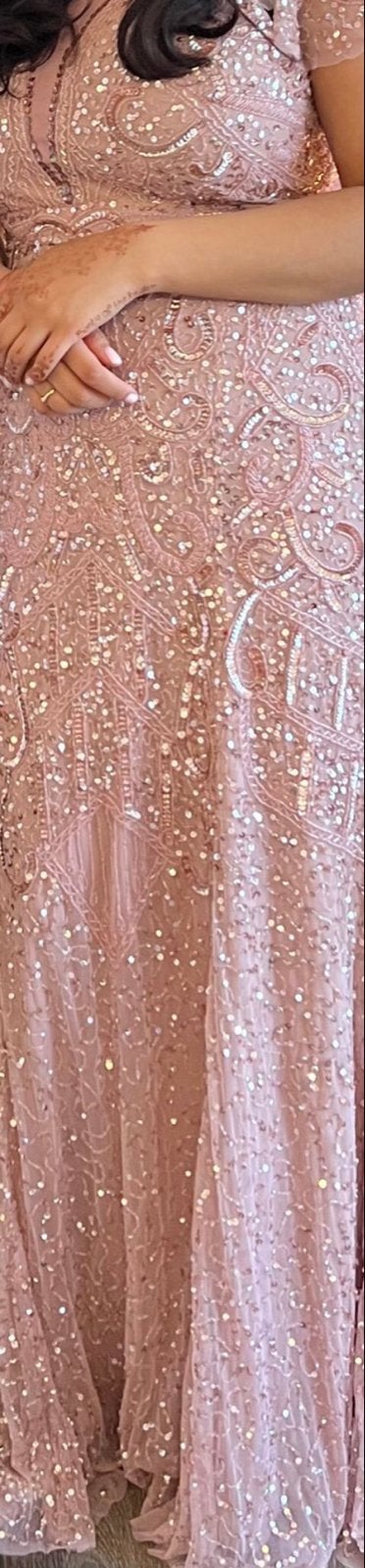 Elegante Oud Roze Gala Jurk met Pailletten, Kleding | Dames, Gelegenheidskleding, Ophalen of Verzenden, Gedragen, Maat 38/40 (M)