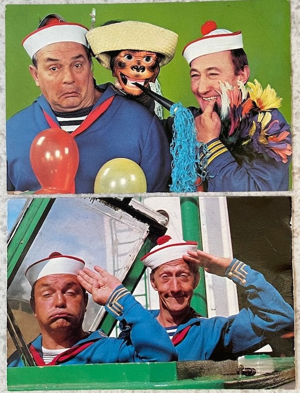 2 kaarten PEPPI en KOKKI  tv  kinderserie  1975, Ophalen of Verzenden, 1960 tot 1980, Gelopen, Overige thema's