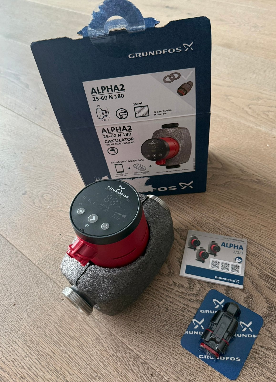 Grundfos ALPHA2 25-60 N 180 Circulatiepomp, Minder dan 30 cm, Overige typen, Nieuw, Minder dan 60 cm
