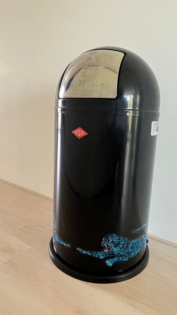 Wesco pushboy 75.5cm zwart 50L, Ophalen, 40 liter of meer, Zo goed als nieuw, Metaal