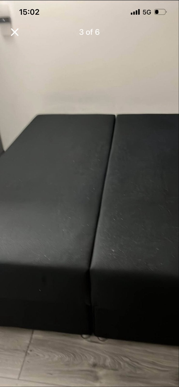 Jesk Bed met opbergruimte 160x200, Huis en Inrichting, Slaapkamer | Bedden, Ophalen, Zwart, Tweepersoons, Zo goed als nieuw