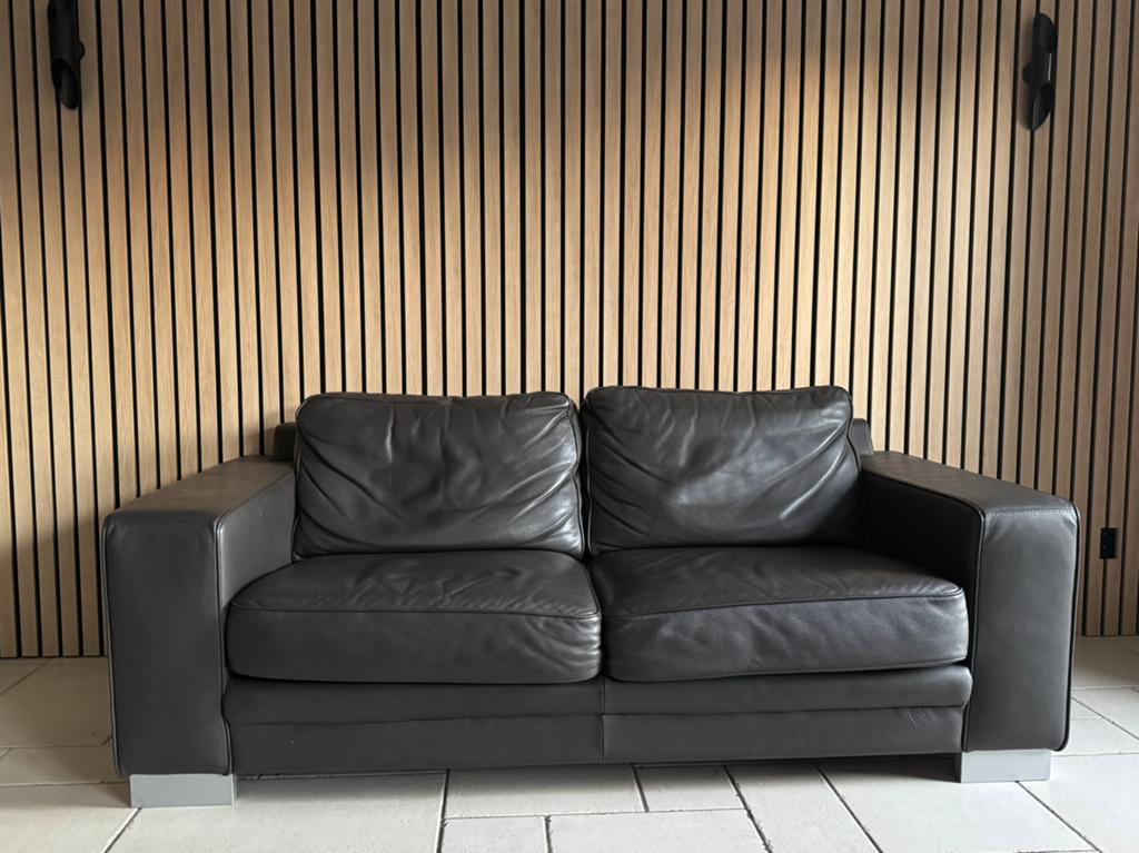 Prachtig leren bankstel te koop!, Ophalen of Verzenden, Zo goed als nieuw, 75 tot 100 cm