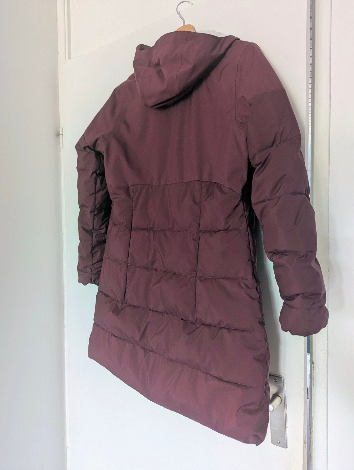 Quechua bordeauxrode lange winterjas maat 160-166 meisje, Ophalen, Zo goed als nieuw, Maat 34 (XS) of kleiner, Rood