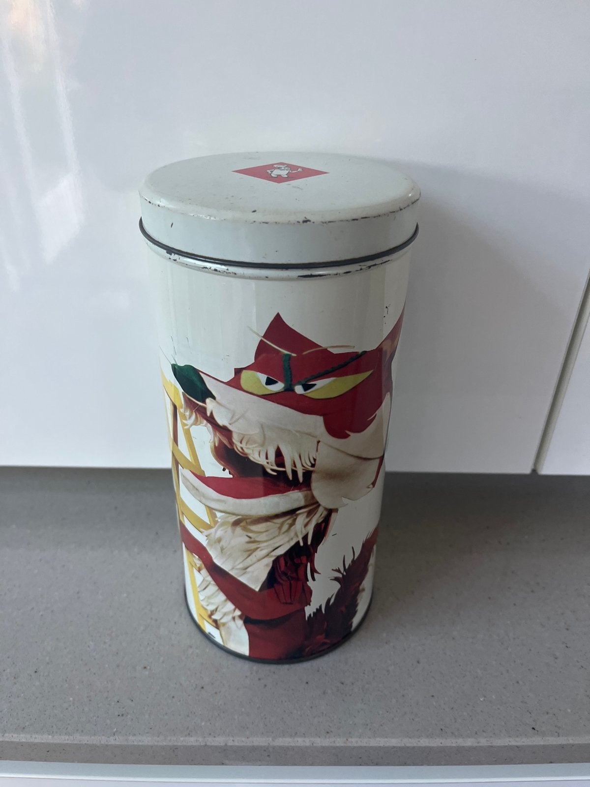 Bolletje Fabeltjeskrant blik - Vintage bewaarblik, Ophalen of Verzenden, Gebruikt, Koek(jes), Bolletje