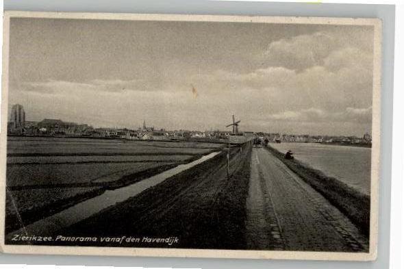 Zierikzee Panorama vanaf den Havendijk st 1942, Verzamelen, Ansichtkaarten | Nederland, Gelopen, Zeeland, 1940 tot 1960, Verzenden