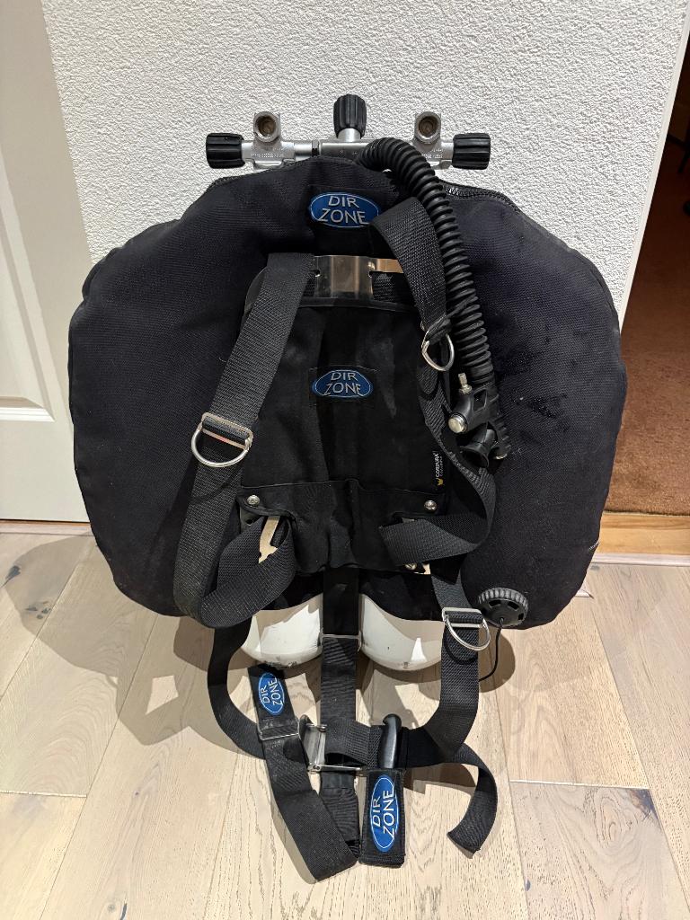 Complete DIR set-dubbel 12 (D12) verse keur + backplate&wing, Watersport en Boten, Duiken, Ophalen, Gebruikt, Duikfles