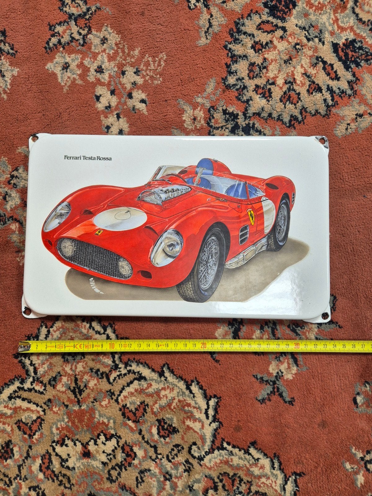 emaille Ferrari bord, Ophalen, Zo goed als nieuw, Reclamebord