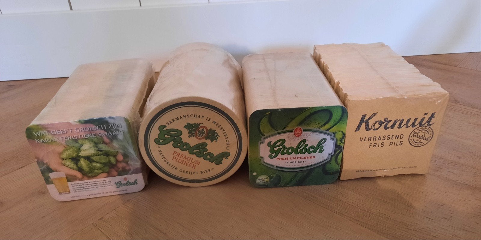 4 pakken Grolsch bier viltjes - Nieuw, Ophalen, Nieuw