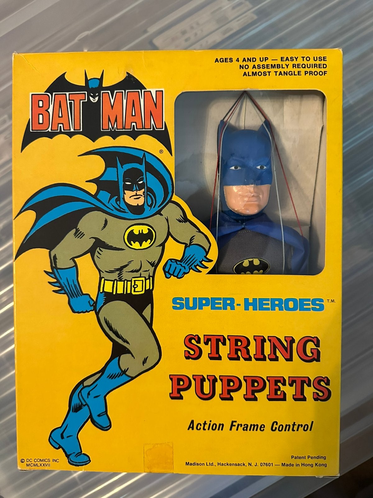 Batman madison 1978 string puppet vintage toys speelgoed, Ophalen of Verzenden, Zo goed als nieuw, Actiefiguur of Pop