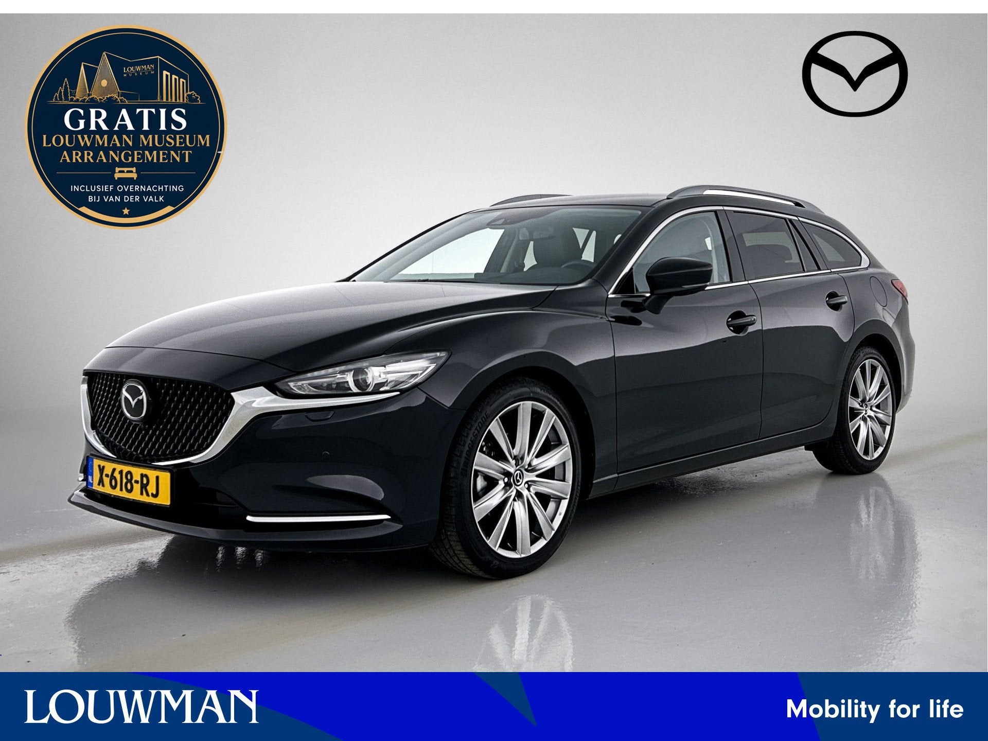 Mazda 6 Sportbreak 2.0 SkyActiv-G 165 Exclusive-Line | BOSE, Gebruikt, 4 cilinders, 6 sportbreak, Zwart