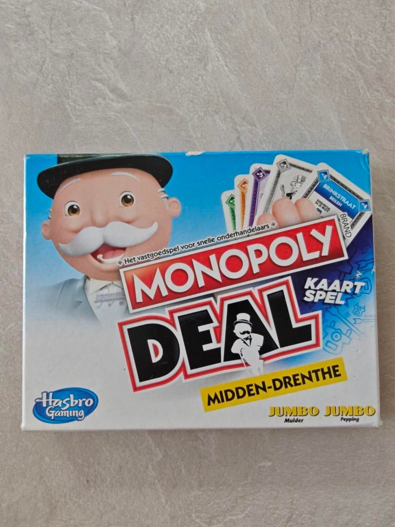 Monopoly Deal Kaartspel Midden-Drenthe Jumbo Editie, Ophalen of Verzenden