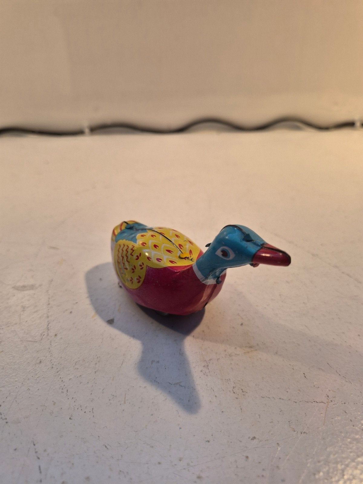 Vintage Opwindbaar Blikken Eendje - Kleurrijk Speelgoed, Antiek en Kunst, Ophalen of Verzenden
