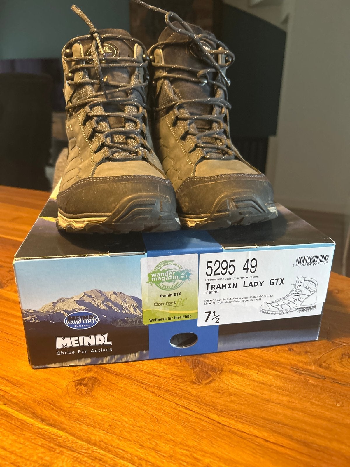 Meindl Tramin Lady GTX Wandelschoenen - Maat 7.5 (41.5), Ophalen, Wandelschoenen, Zo goed als nieuw, Grijs