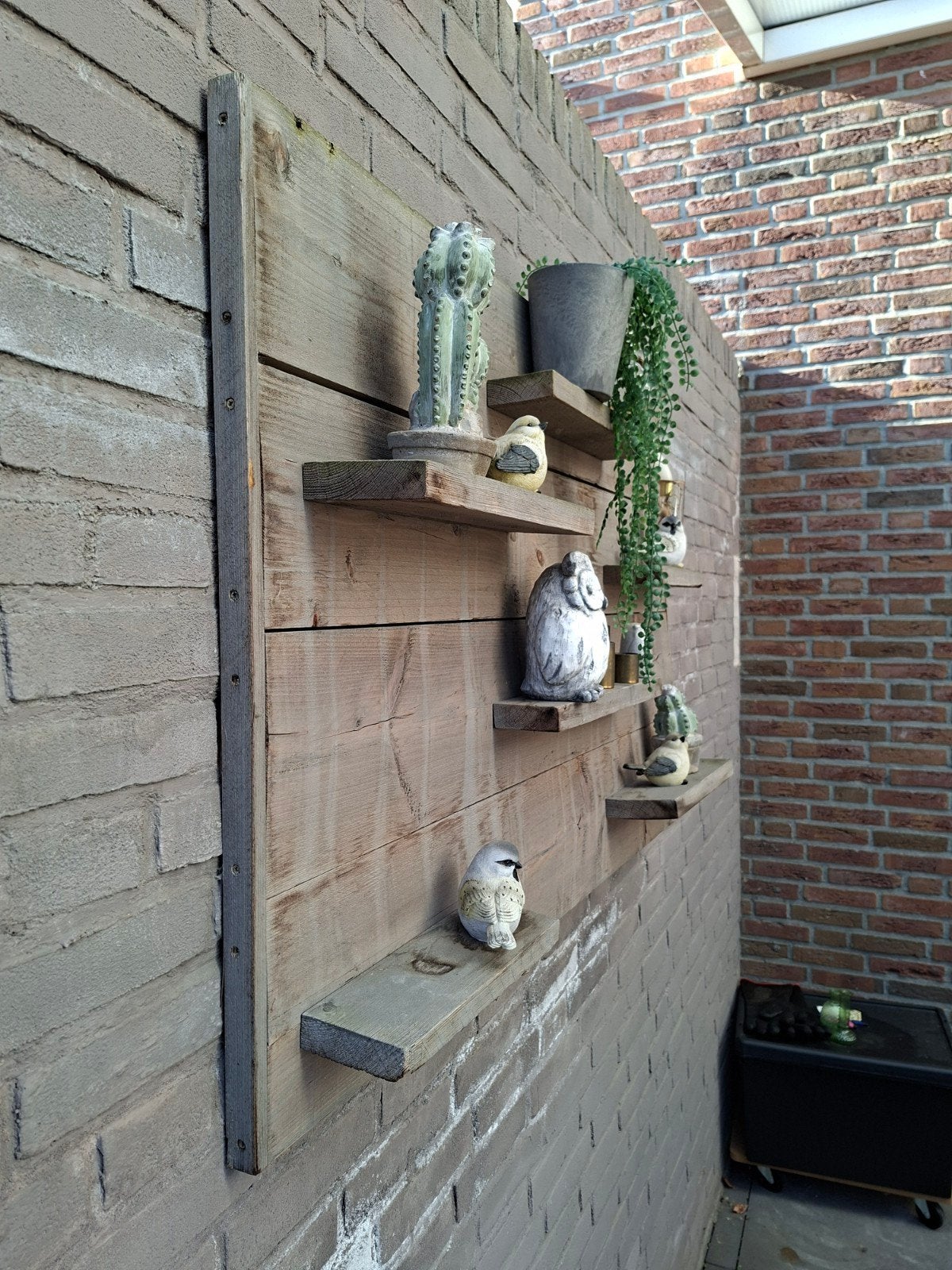 houten wanddecoratie/plantenrek 120x80 cm, Tuin en Terras, Ophalen, Gebruikt