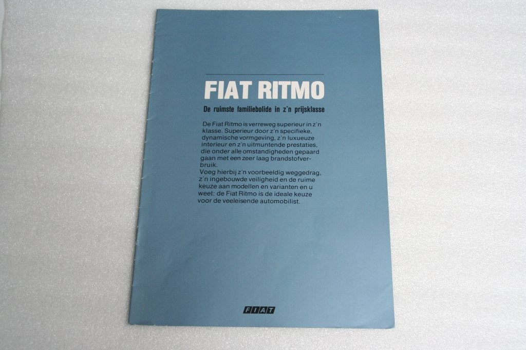 Folder Fiat Ritmo (01-1985) (68), Ophalen of Verzenden, Nieuw, Overige merken