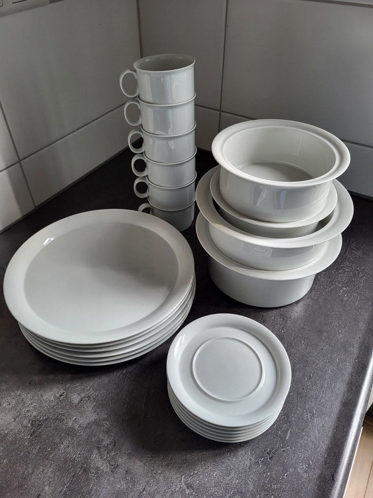 Vintage Mosa Servies: Kopjes, Schotels, Borden, Schalen, Ophalen, Zo goed als nieuw, Bord(en), Overige stijlen