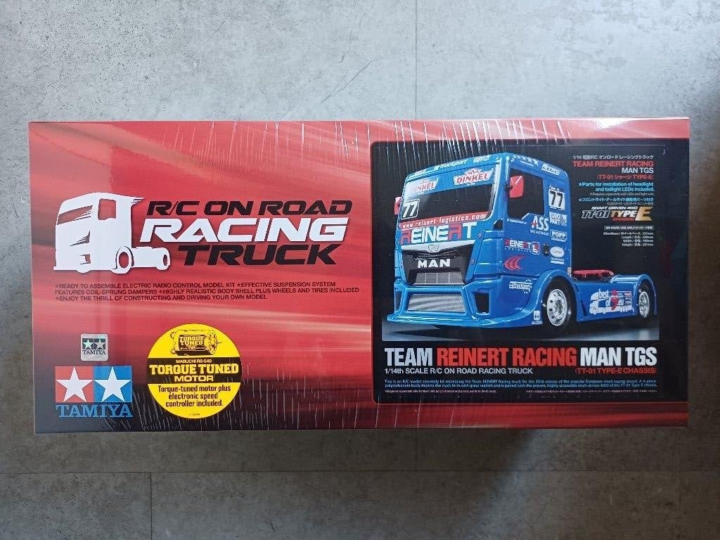 Tamiya 58642 RC Team Reinert Racing MAN TGS TT-01E Nieuw, Elektro, Nieuw, Ophalen of Verzenden, Schaal 1:10
