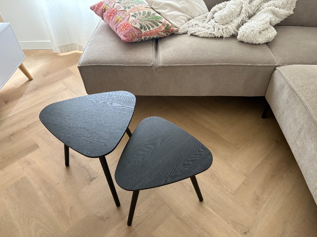 Woood Nila Bijzettafels 2, Minder dan 55 cm, Gebruikt, Rond, Hout