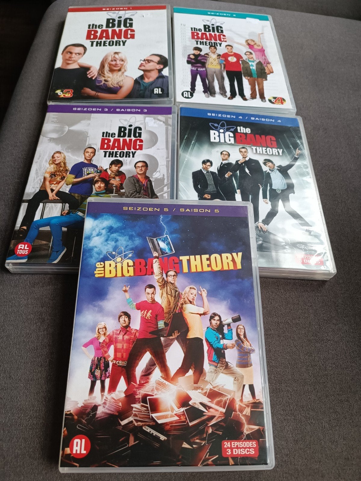 The big bang theory seizoen 1 t/m 5 - dvd, Cd's en Dvd's, Dvd's | Tv en Series, Alle leeftijden, Ophalen of Verzenden, Zo goed als nieuw