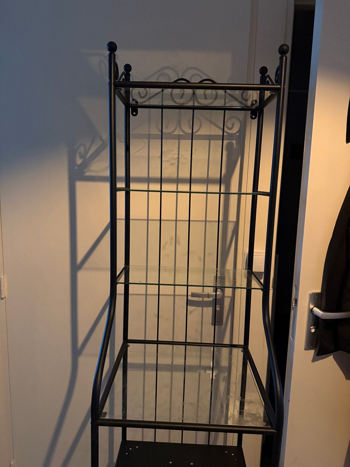 IKEA RÖNNSKÄR badkamerkast met glazen planken, Ophalen, (Half)hoge kast, Minder dan 50 cm, Gebruikt
