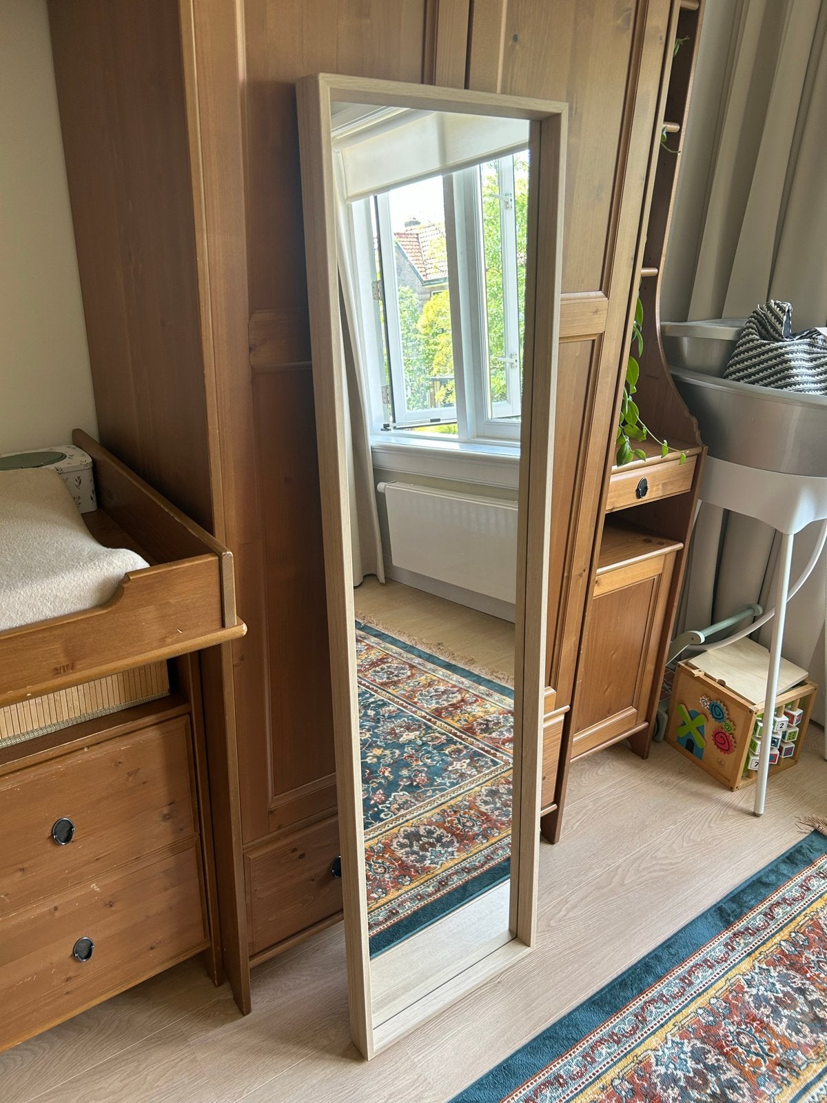 IKEA NISSSEDAL spiegel, Ophalen, Gebruikt, 100 tot 150 cm, Rechthoekig