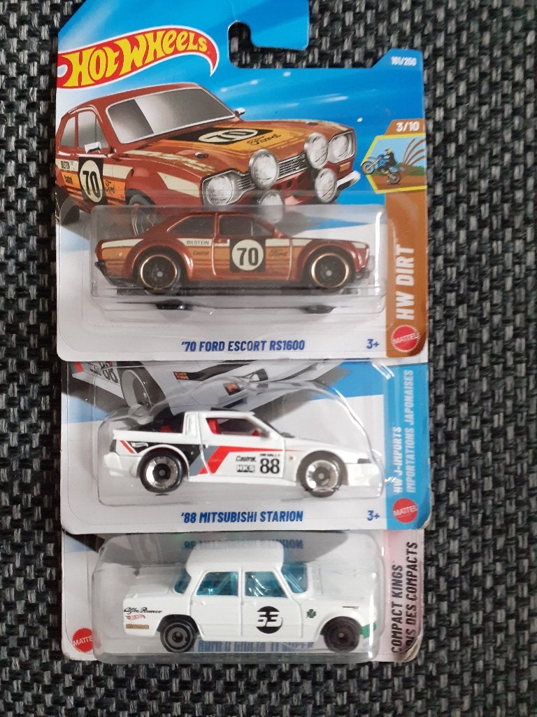 3 Hot Wheels rallye modellen Ford Mitsubishi Alfa Romeo, Ophalen of Verzenden, Nieuw, Auto
