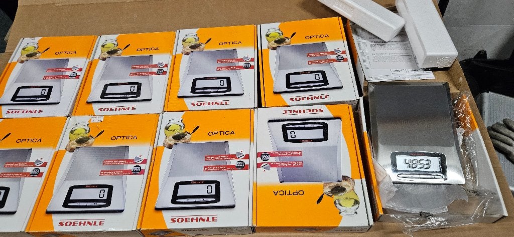 PARTIJTJE WEEGSCHALEN , NIEUW, Ophalen, Minder dan 10 kg, Keukenweegschaal, Nieuw