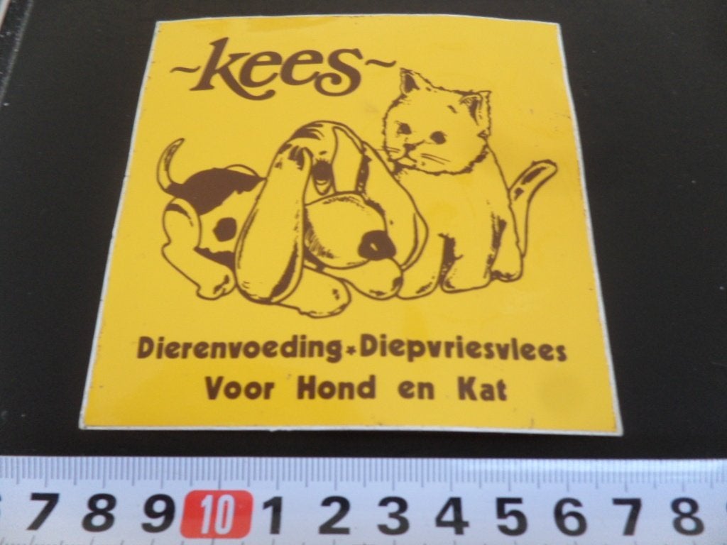 sticker KEES  Dierenvoeding Diepvriesvlees voor kat en hond, Ophalen of Verzenden, Zo goed als nieuw