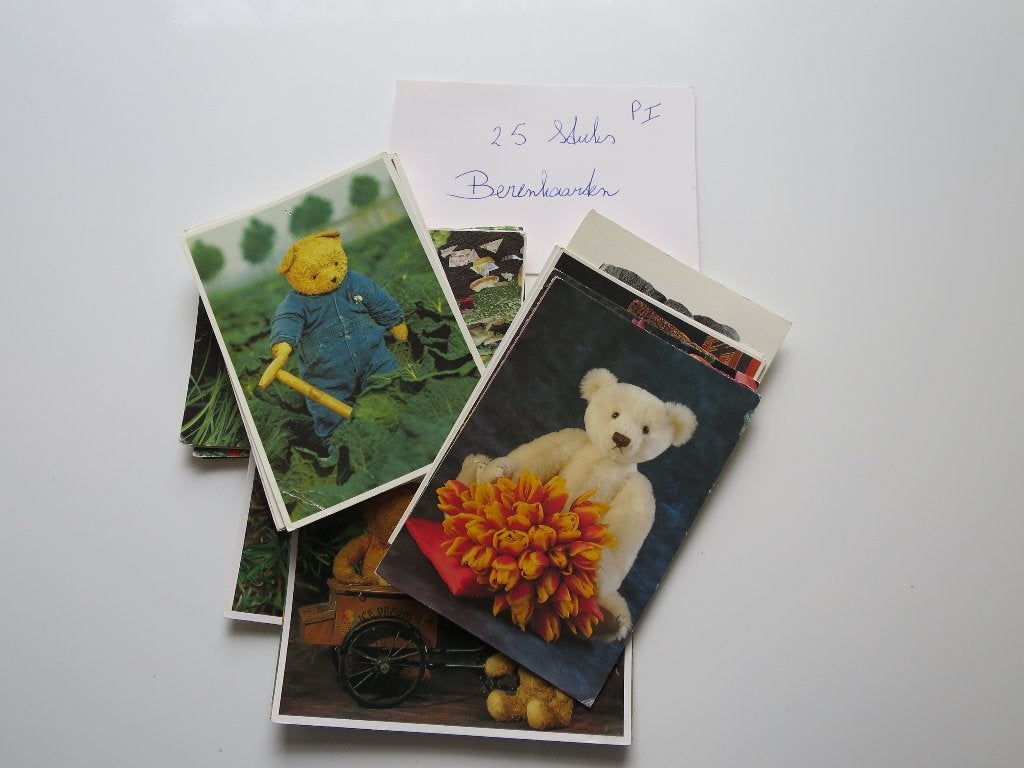 Beren kaarten (Partij 1) Set van 25 stuks, Ophalen, 1980 tot heden, Gelopen, Wild dier