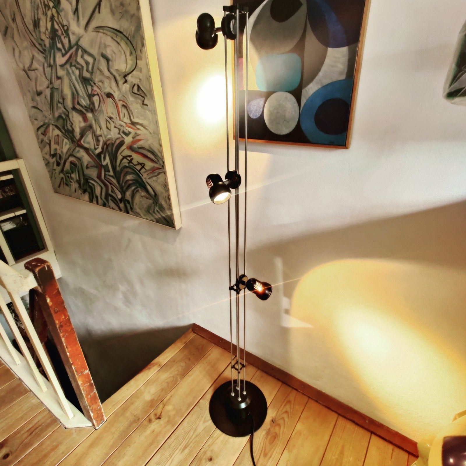 Massive belgie mid century vloerlamp, Ophalen, Overige materialen, Gebruikt, Mid century