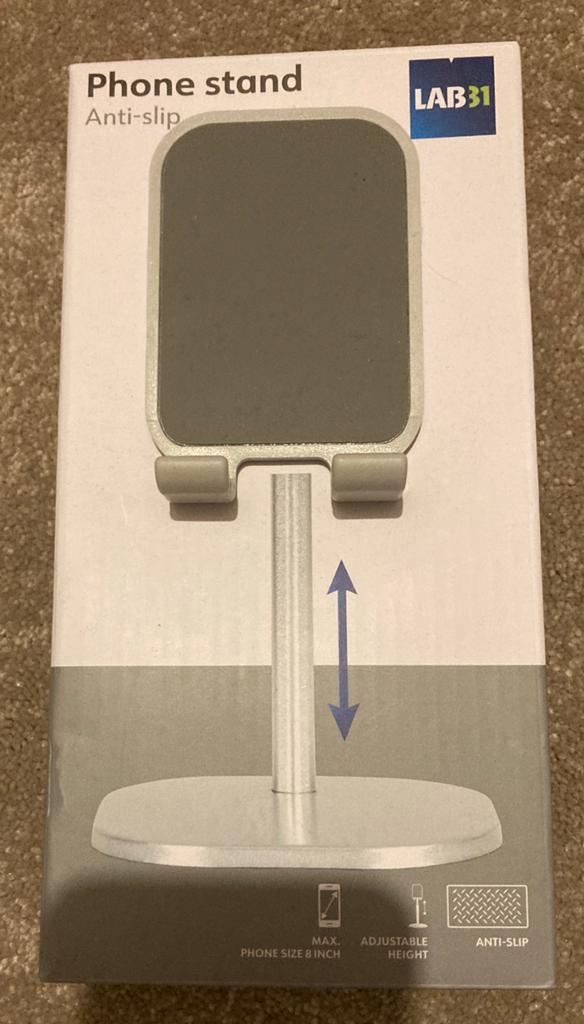 Telefoon standaard, anti slib, wit, nieuw Lab 31, Ophalen of Verzenden, Zo goed als nieuw, Apple iPhone