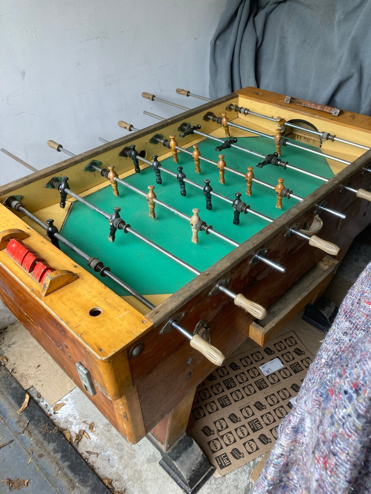 Twee Vintage Voetbaltafels met Extra Onderdelen, Ophalen, Gebruikt