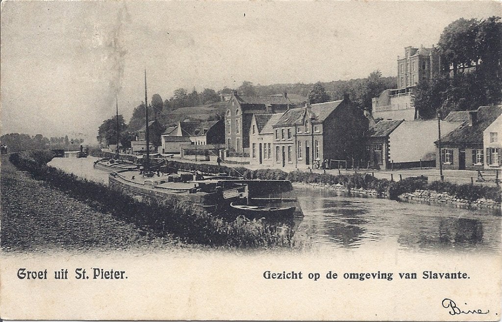 Maastricht Groet uit St.Pieter Gezicht  omgev. Van Slavante, Verzenden, Voor 1920, Gelopen, Limburg