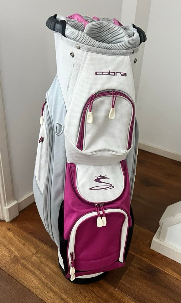 Cobra Golf Cartbag - Roze/Wit/Grijs, Ophalen, Zo goed als nieuw, Tas