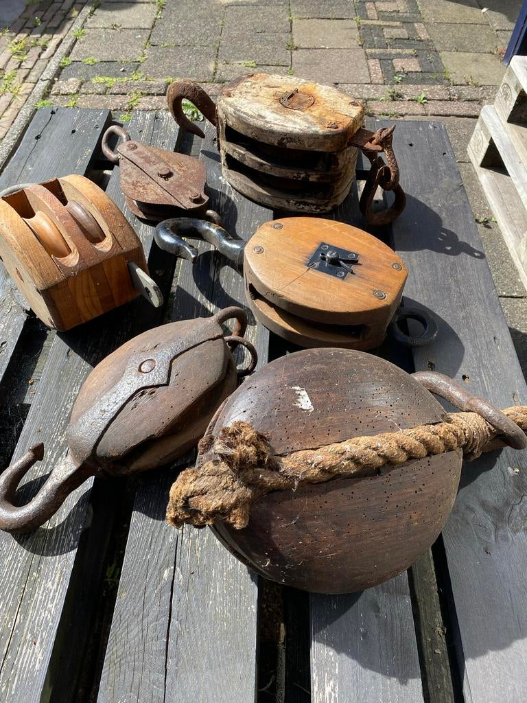 6 Oude Scheepskatrollen - Maritieme Decoratie, Ophalen