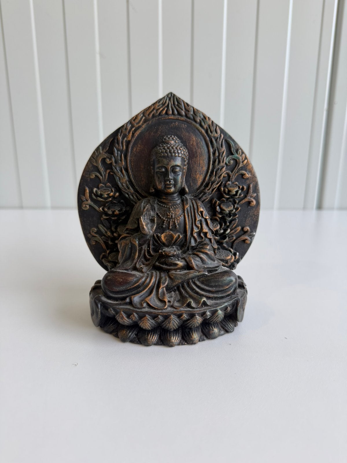 Vintage Boeddhabeeldje in meditieve houding uit Tibet, Huis en Inrichting, Ophalen of Verzenden, Zo goed als nieuw