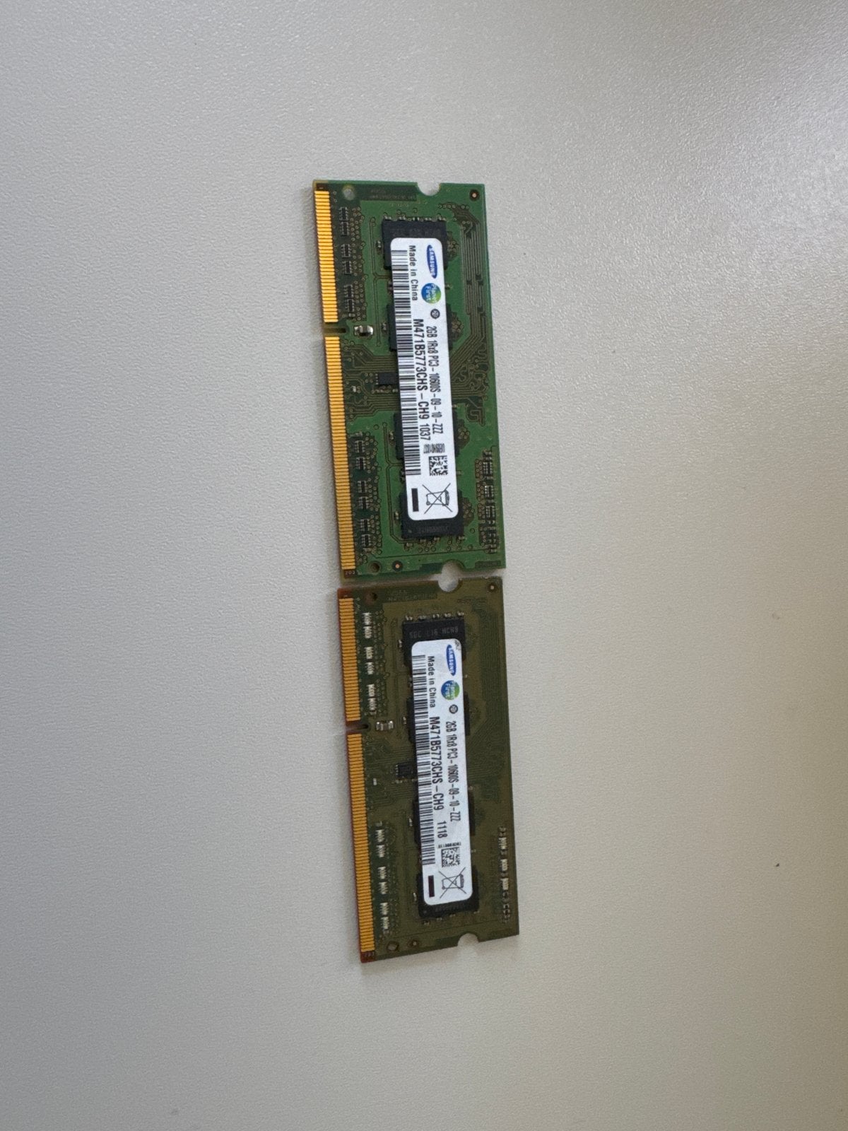 2x 2GB Samsung DDR3 RAM Geheugen voor Laptop (Totaal 4GB), Gebruikt, DDR3, Ophalen of Verzenden, Laptop