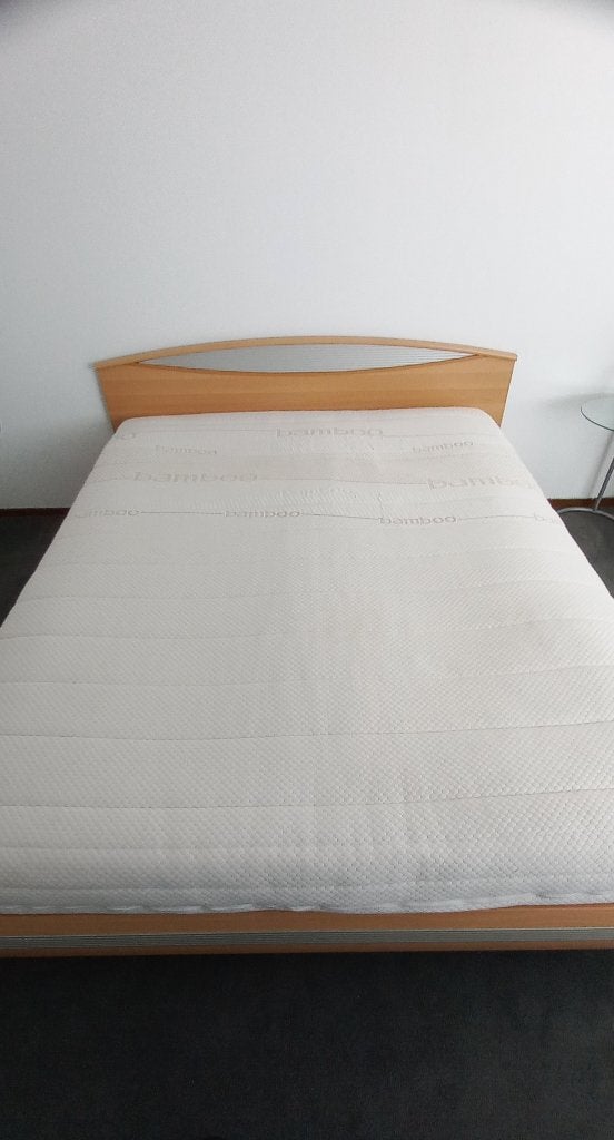 2-Persoonsbed (1.60x2.00m) + extra's, Huis en Inrichting, Ophalen, Gebruikt, Tweepersoons, Matras