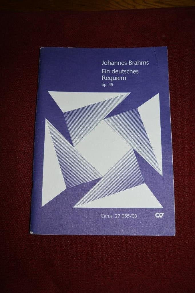 Joh. Brahms, klavieruittrekstel Ein Deutsches Requiem, Gelezen, Instrument, Brahms, Ophalen of Verzenden