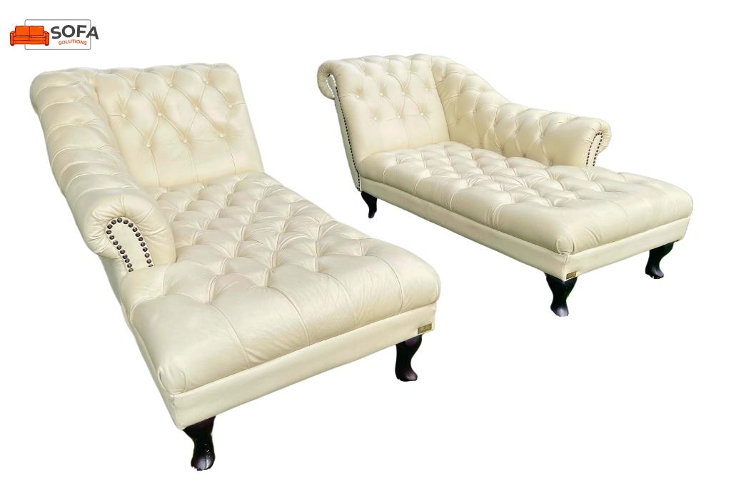 Chesterfield Chaise Lounge Set–Gratis Levering, Eenpersoons, 150 tot 200 cm, Ophalen of Verzenden, Zo goed als nieuw