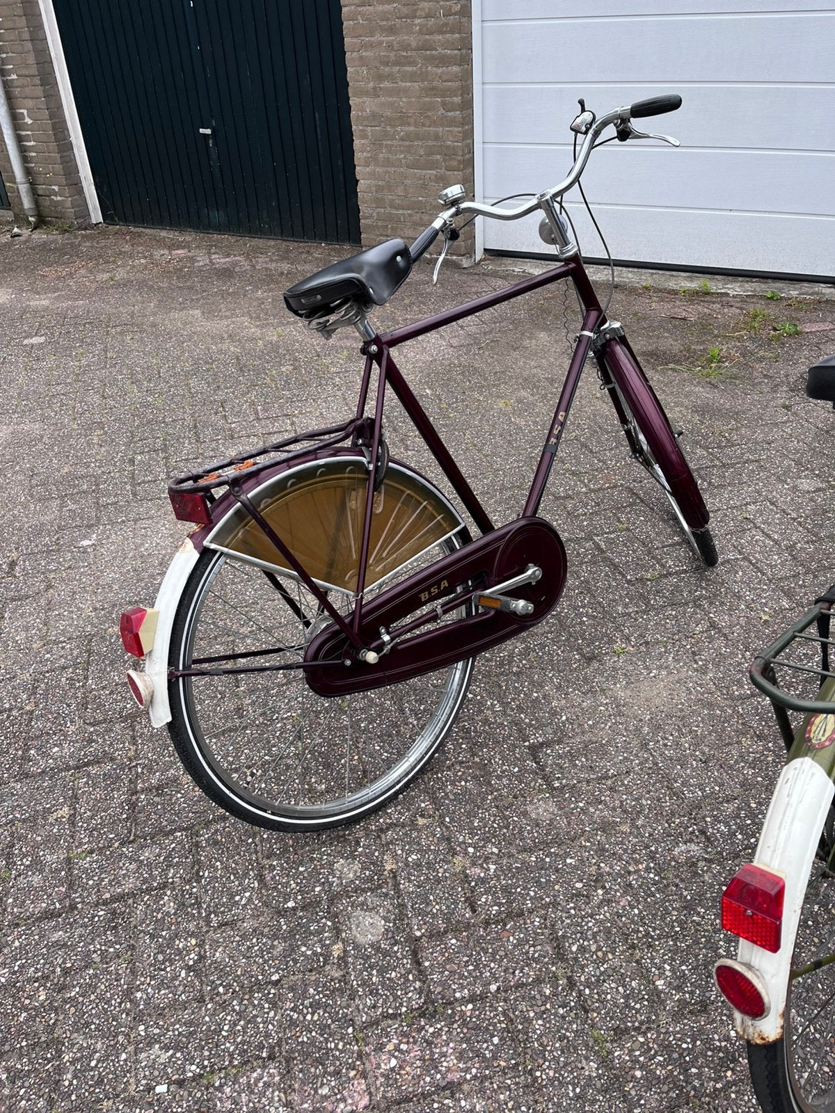 BSA herenfiets vintage 27 inch bordeauxrood, Ophalen
