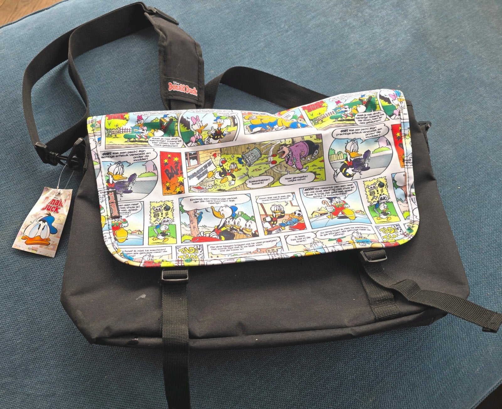Donald Duck Schoudertas / Schooltas - Nieuw met label, Ophalen of Verzenden, Nieuw, Zwart, Overige merken