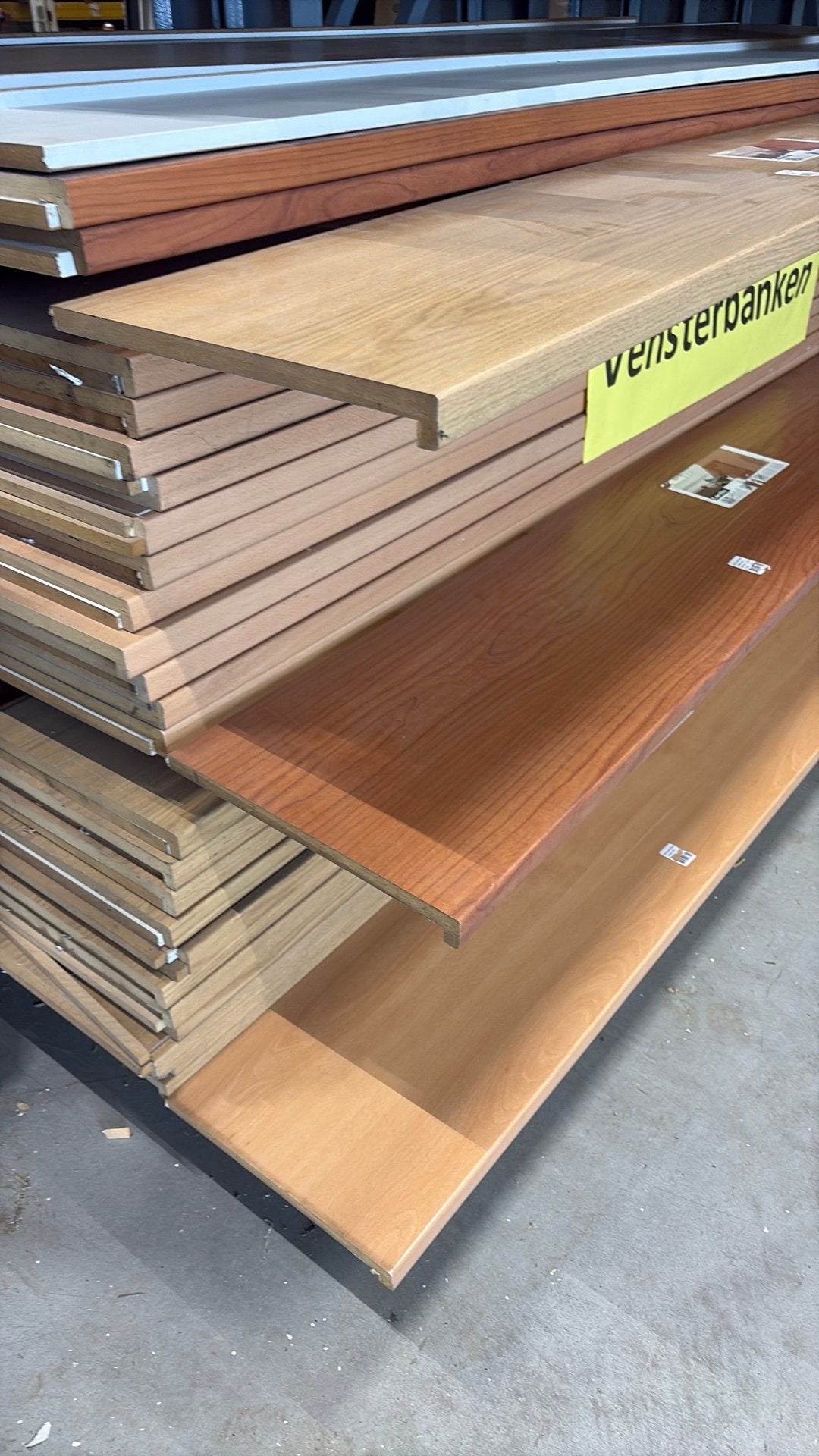 Vensterbanken Eiken/Beuken/Kersen 250x30cm, Ophalen, Eiken, Zo goed als nieuw, Minder dan 100 cm