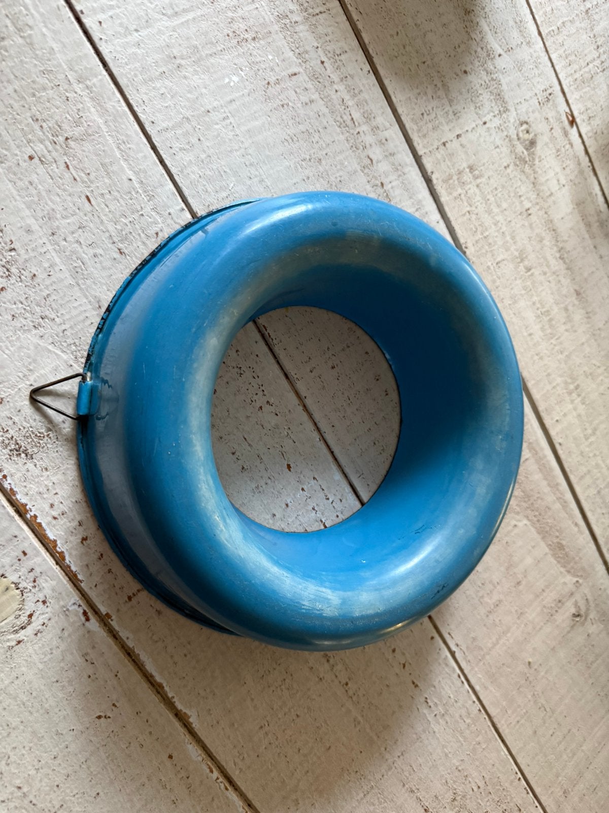 Deens blauw emaille rijstring of tukbandvorm (2), Antiek en Kunst, Antiek | Emaille, Ophalen of Verzenden