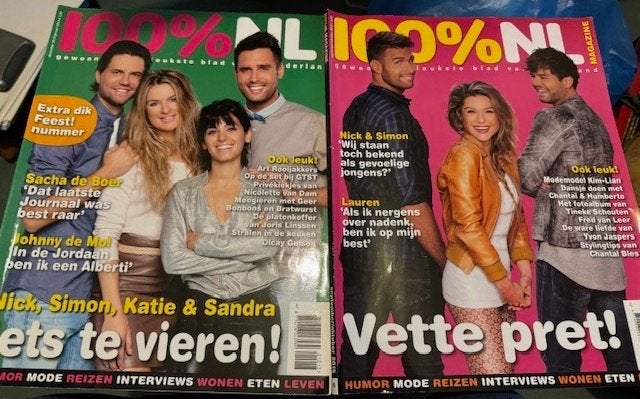 100% NL Magazine - 2 edities met BN'ers, Ophalen of Verzenden, Gelezen, Glossy