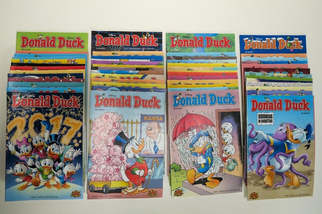 52x Donald Duck weekbladen -Jaargang 2017- Compleet zgan, Complete serie of reeks, Ophalen of Verzenden, Zo goed als nieuw, Donald Duck